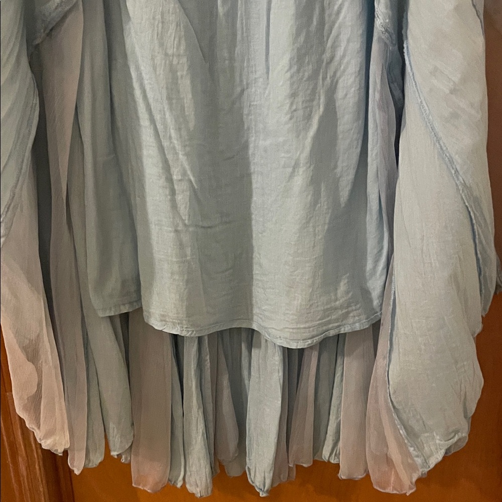 Chic Light Blue Maxi Skirt - Picture 4 of 8